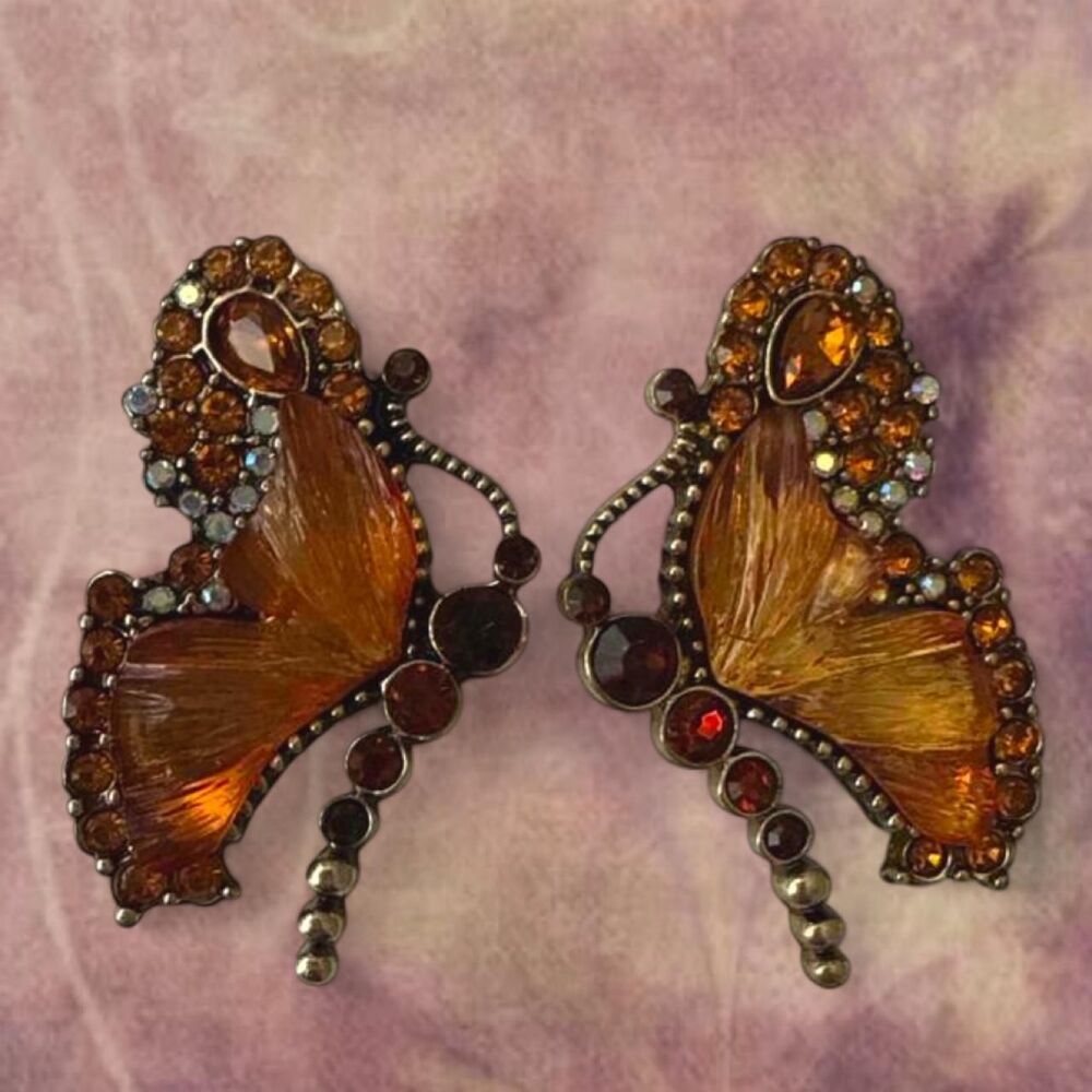 ꧁ᬊᬁ y2k style whimsical butterfly earrings ᬊ᭄꧂
